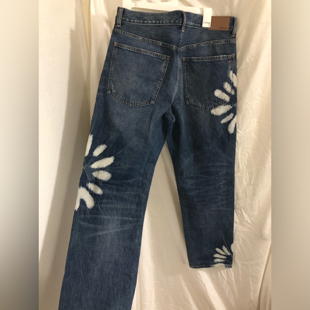 Madewell The Dean Easy Straight shibori wash Rigid Jeans size 30 brand new - Picture 6 of 17